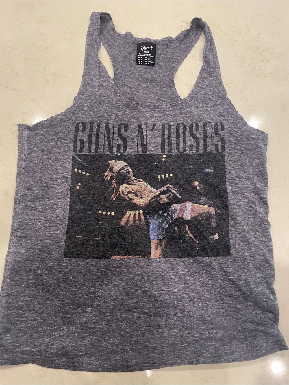Bravado Guns N' Roses Heather Gray Graphic Racerback Tank
